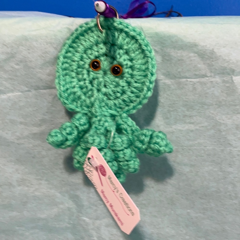 Sweet octopus 🐙 keychain. Handcrafted with love ❤️